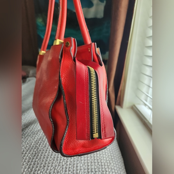 CHLOE Calfskin Dree Shoulder Bag Red - Picture 6 of 13